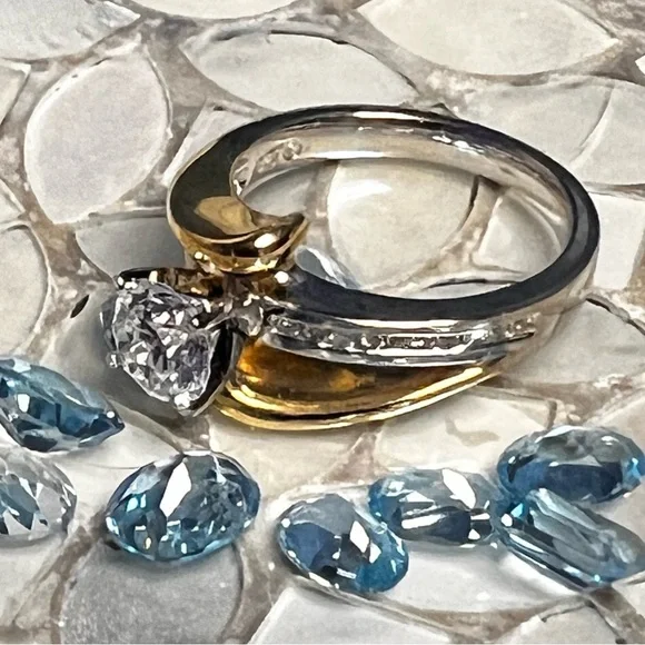 14K Gold 1.70ct Diamond & Sapphire? Ring - Picture 11 of 15